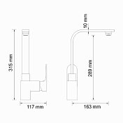 Смеситель Wasserkraft Dinkel 5807 для кухонной мойки , изображение 4