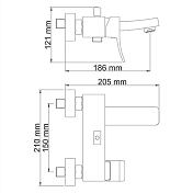 Смеситель Wasserkraft Aller 1061WHITE для ванны с душем , изображение 6