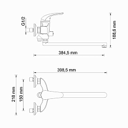 Фото Смеситель Wasserkraft Rossel 2802L для ванны с душем
