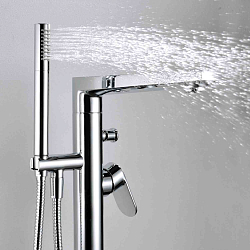 Фото Смеситель Wasserkraft Dinkel 5821 напольный, для ванны с душем