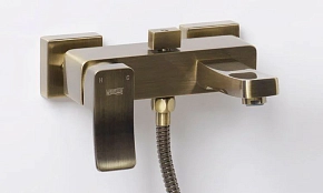 Фото Смеситель Wasserkraft Exter 1601 для ванны с душем, светлая бронза
