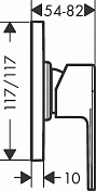 Смеситель Hansgrohe Vernis Shape 71658000 для душа , изображение 3