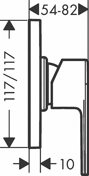 Смеситель Hansgrohe Vernis Shape 71658670 для душа , изображение 2