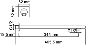 Фото Кронштейн для верхнего душа Wasserkraft A090