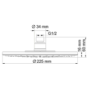 Верхний душ Wasserkraft A067 , изображение 3