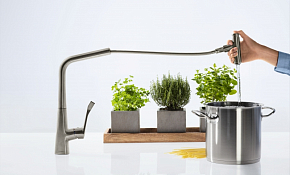 Фото Смеситель Hansgrohe Metris Select 14857800 для кухонной мойки