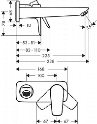 Фото Смеситель Hansgrohe Talis E 71734670 для раковины