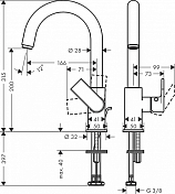 Смеситель Hansgrohe Vernis Shape 71564000 для раковины , изображение 2
