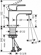 Смеситель Hansgrohe Vernis Shape 71593000 для раковины , изображение 2