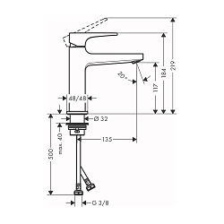 Фото Смеситель Hansgrohe Metropol 32507700 для раковины