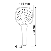 Душевая лейка Wasserkraft A050 , изображение 6