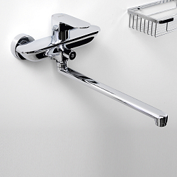 Фото Смеситель Wasserkraft Dinkel 5802L для ванны с душем