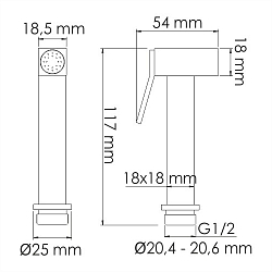 Фото Гигиенический душ Wasserkraft A214 с фиксатором