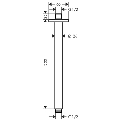 Фото Кронштейн для верхнего душа Hansgrohe Vernis Shape 26407670