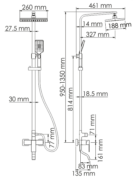 Душевая стойка Wasserkraft A16501 , изображение 6