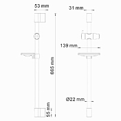 Душевая штанга Wasserkraft A063 , изображение 3