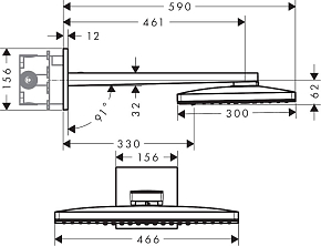 Фото Верхний душ Hansgrohe Rainmaker Select 24005600