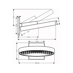 Фото Верхний душ Hansgrohe Rainfinity 26230700