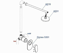 Душевой комплект Wasserkraft Donau A12031 , изображение 6