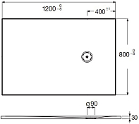 Поддон для душа Jacob Delafon Singulier E67013-NAD 120х80 серый сланец , изображение 4