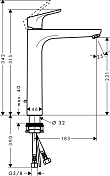 Смеситель Hansgrohe Focus 31532000 для раковины , изображение 2