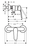 Изображение Смеситель Hansgrohe Logis E 71610000 для душа Смеситель Hansgrohe Logis E 71610000 для душа , изображение 2