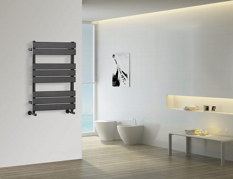 Полотенцесушитель водяной Boheme Venturo 50x80 черный , изображение 2
