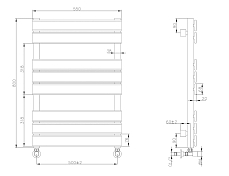 Изображение Полотенцесушитель водяной Boheme Venturo 50x80 черный Полотенцесушитель водяной Boheme Venturo 50x80 черный , изображение 3
