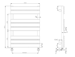 Фото Полотенцесушитель водяной Boheme Venturo 50x80 черный