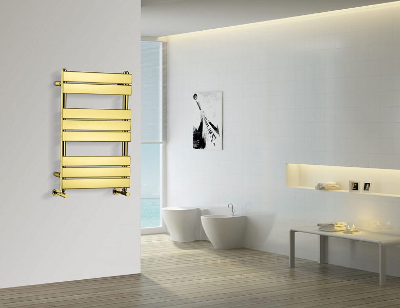 Полотенцесушитель водяной Boheme Venturo 50x80 золото , изображение 2