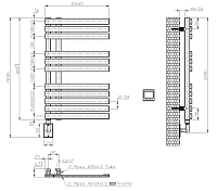 Изображение Полотенцесушитель электрический Boheme Venturo 50x90 белый Полотенцесушитель электрический Boheme Venturo 50x90 белый , изображение 3