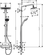 Изображение Душевая стойка Hansgrohe Croma E 27630000 Душевая стойка Hansgrohe Croma E 27630000 , изображение 6