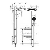 Изображение Душевая стойка Hansgrohe Rainfinity 26842700 Душевая стойка Hansgrohe Rainfinity 26842700 , изображение 15