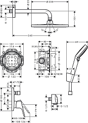 Фото Душевой комплект Hansgrohe Crometta S 27958000