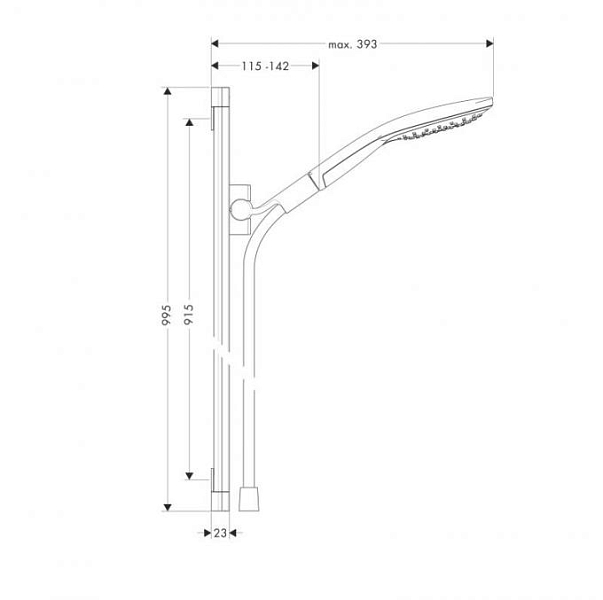 Душевой гарнитур Hansgrohe Raindance Select 26626400 , изображение 2