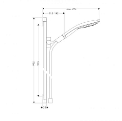 Фото Душевой гарнитур Hansgrohe Raindance Select 26626400