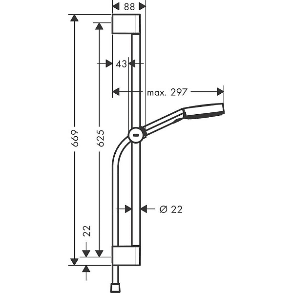 Душевой гарнитур Hansgrohe Pulsify Select 24160000 , изображение 7