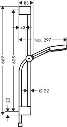 Фото Душевой гарнитур Hansgrohe Pulsify Select 24160670
