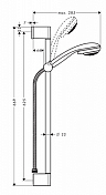 Изображение Душевой гарнитур Hansgrohe Crometta 27763000 Душевой гарнитур Hansgrohe Crometta 27763000 , изображение 6