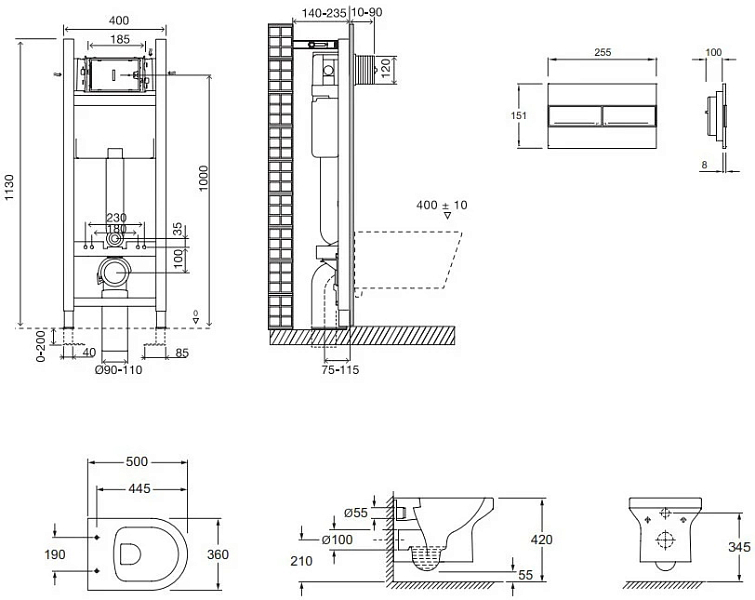 Комплект Jacob Delafon Elite E21755RU-00 , изображение 11