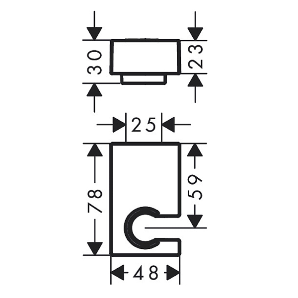 Настенный держатель Hansgrohe Porter E 28387670 , изображение 3