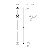 Изображение Душевая штанга Hansgrohe Unica 27636000 Душевая штанга Hansgrohe Unica 27636000 , изображение 4