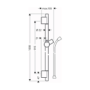 Изображение Душевая штанга Hansgrohe Unica 28631700 Душевая штанга Hansgrohe Unica 28631700 , изображение 4