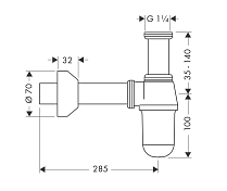 Сифон для раковины Hansgrohe 52010000 , изображение 5