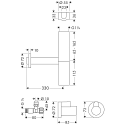 Фото Сифон для раковины Hansgrohe Flowstar 52120000