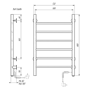 Полотенцесушитель электрический Domoterm Классик 50х80 R , изображение 4