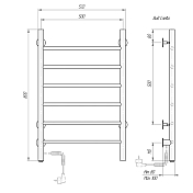 Полотенцесушитель электрический Domoterm Классик 50х80 L , изображение 4