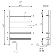 Изображение Полотенцесушитель электрический Domoterm Классик 40x60 L Полотенцесушитель электрический Domoterm Классик 40x60 L , изображение 4