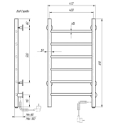 Изображение Полотенцесушитель электрический Domoterm Классик 40x80 R Полотенцесушитель электрический Domoterm Классик 40x80 R , изображение 4