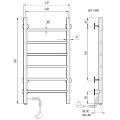 Изображение Полотенцесушитель электрический Domoterm Классик 40x80 L Полотенцесушитель электрический Domoterm Классик 40x80 L , изображение 4